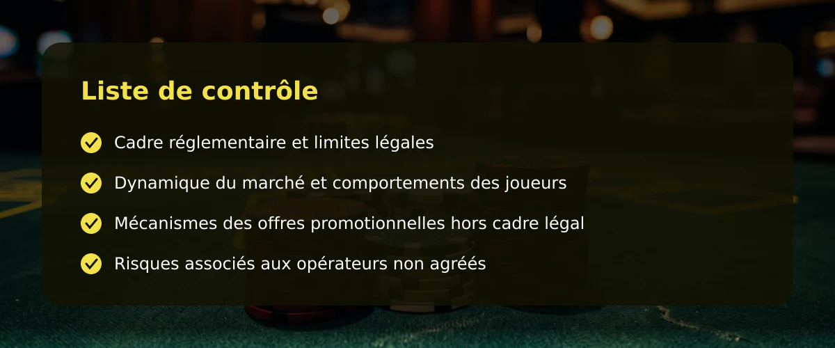 Réalité légale du bonus sans dépôt en France — Liste de contrôle