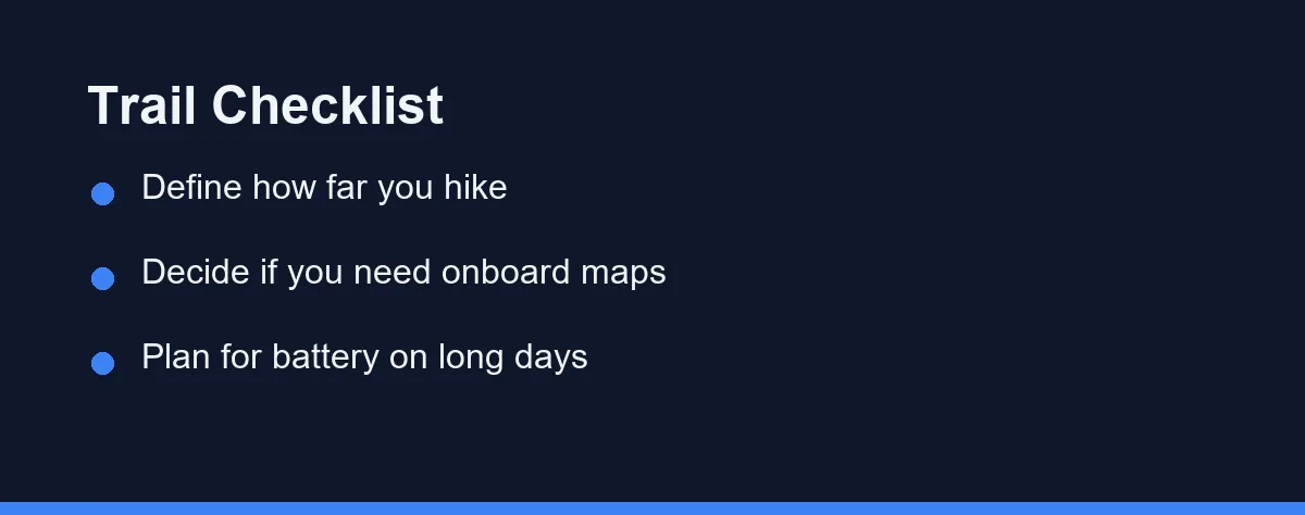 Trail Checklist