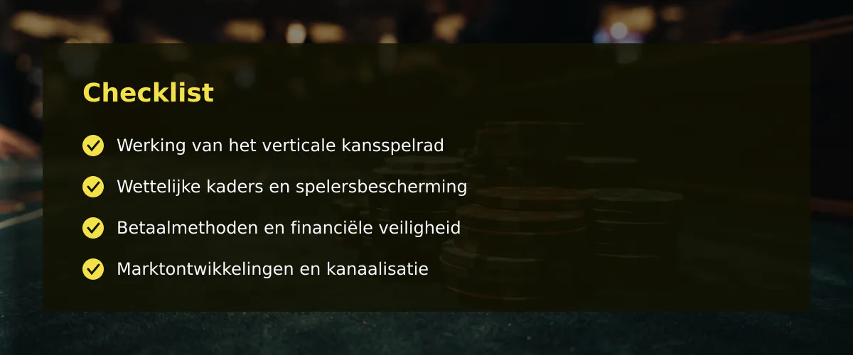 Variatie en risico bij het digitale casino rad — Checklist