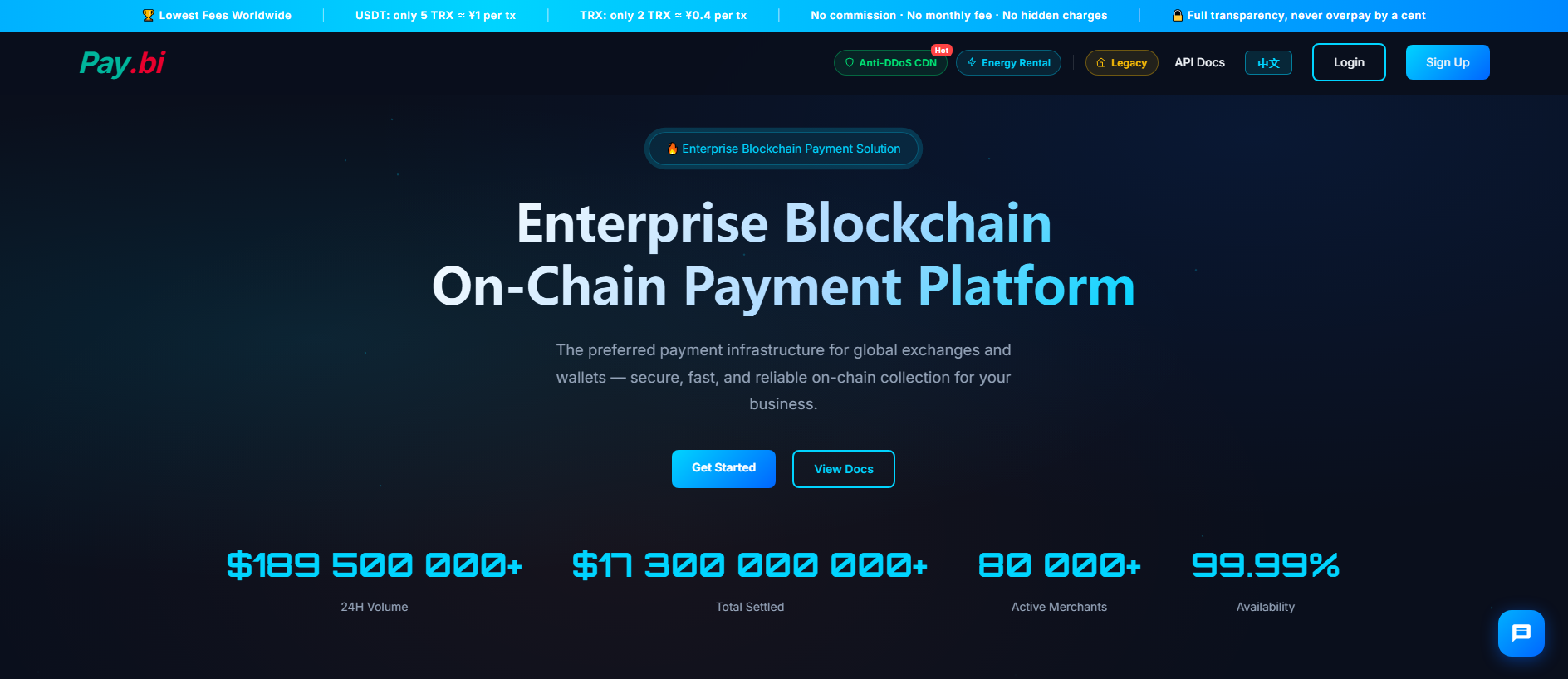 Screenshot of pay.bi