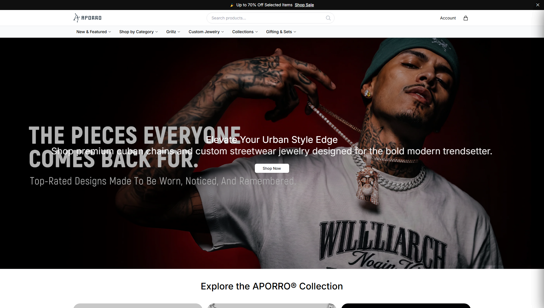 Stored capture of aporroluxe.shop
