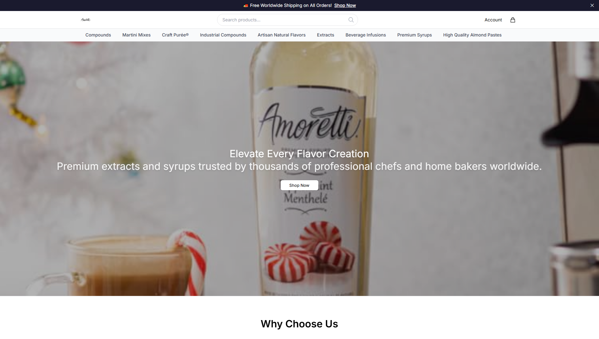 Stored capture of amoretti.shop