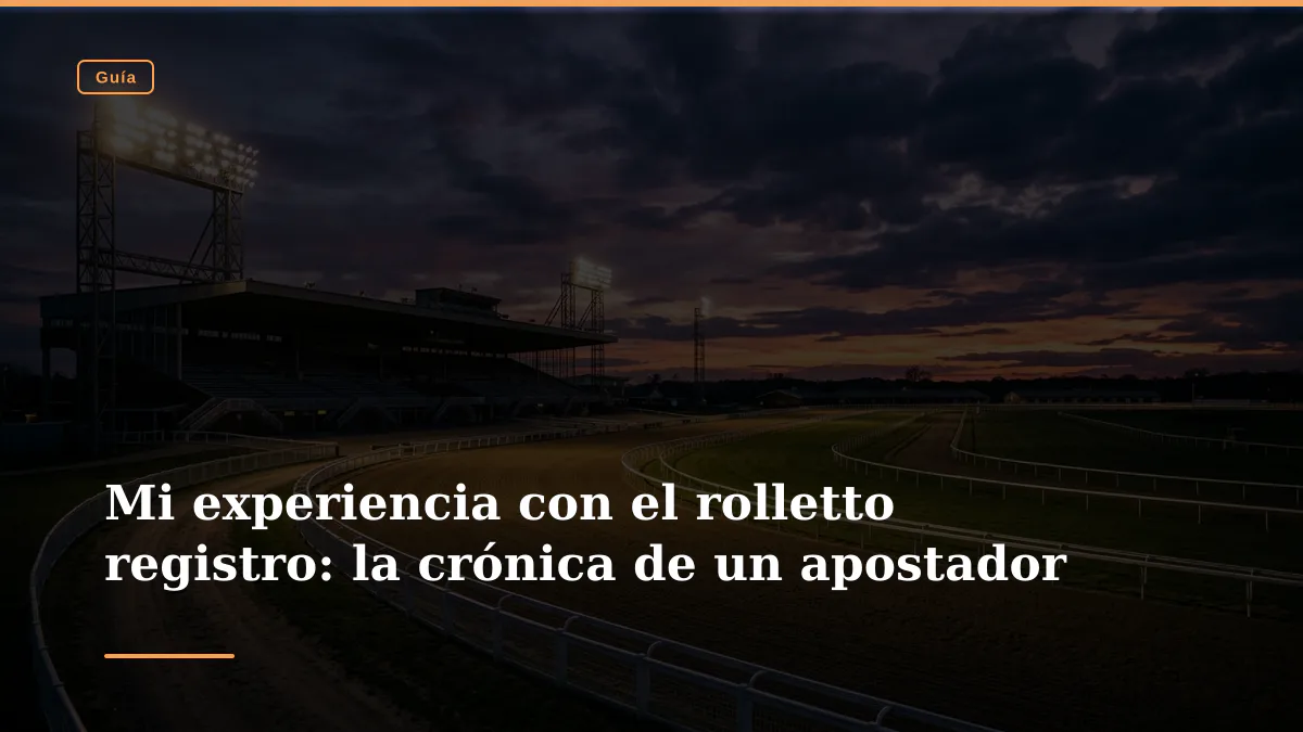 Mi experiencia con el rolletto registro: la crónica de un apostador