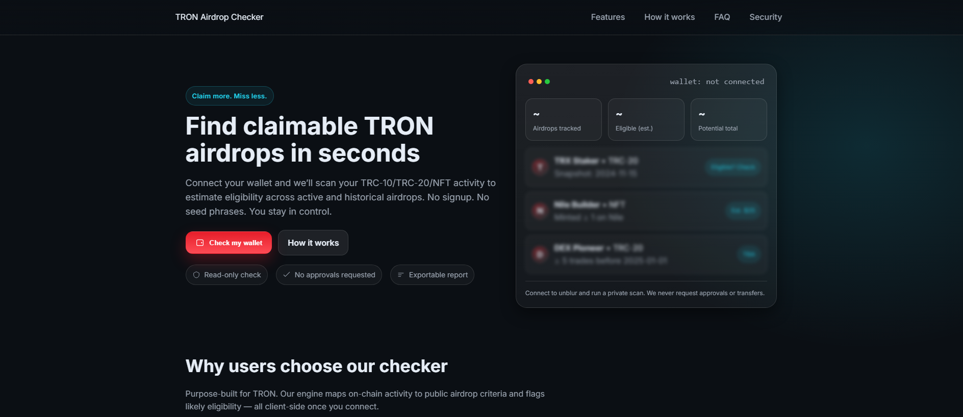 Stored capture of tronairdropchecker.xyz