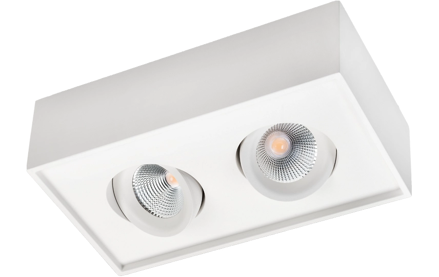 Applique LED Cube Lux 2 × 8 W 3000 K – Blanc