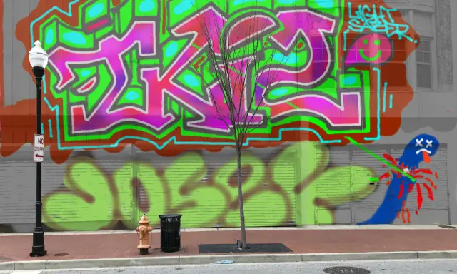 Graffiti artwork by Tkiz