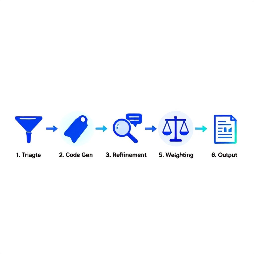 Infographic of the 6-Phase AI-Powered UX Research Synthesis Pipeline