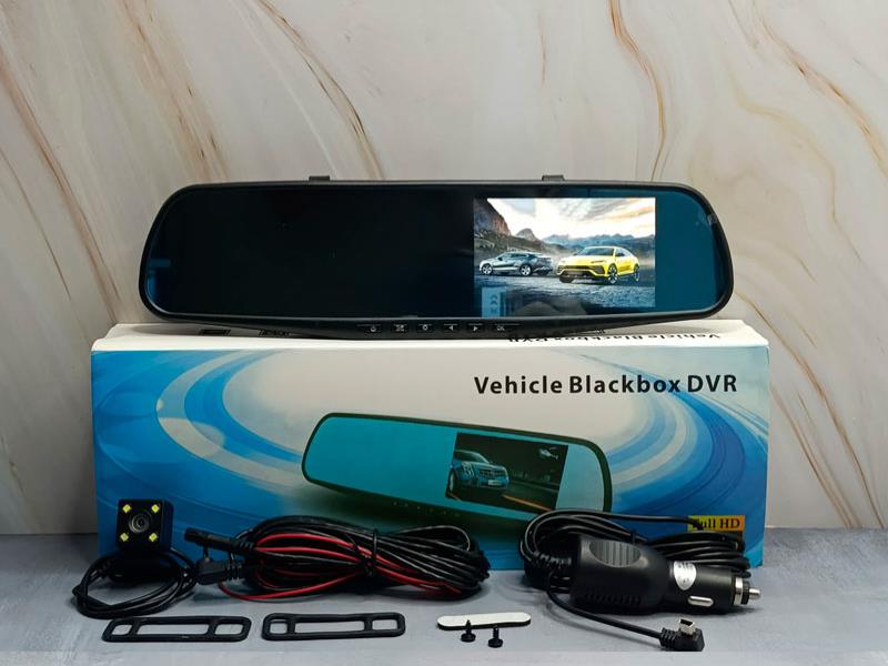 ESPEJO RETROVISOR 4.3″ 1080P DOBLE CAMARA BLACKBOX DVR 12552