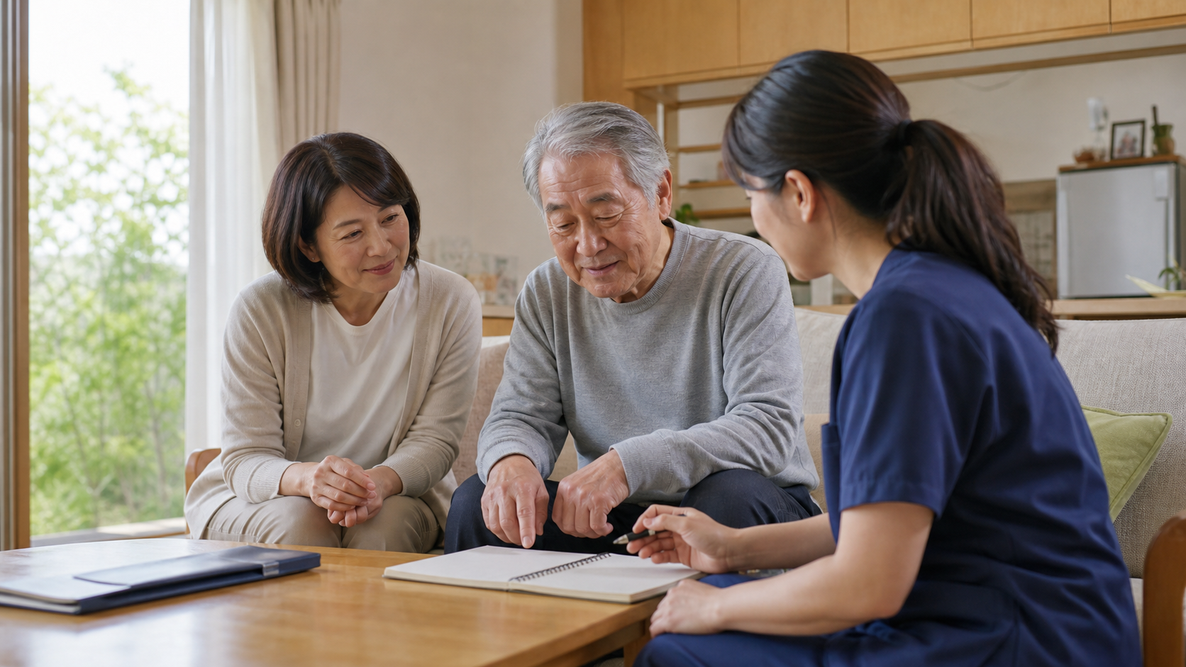 脳卒中後の不安に対して活動計画を相談する場面のイメージ