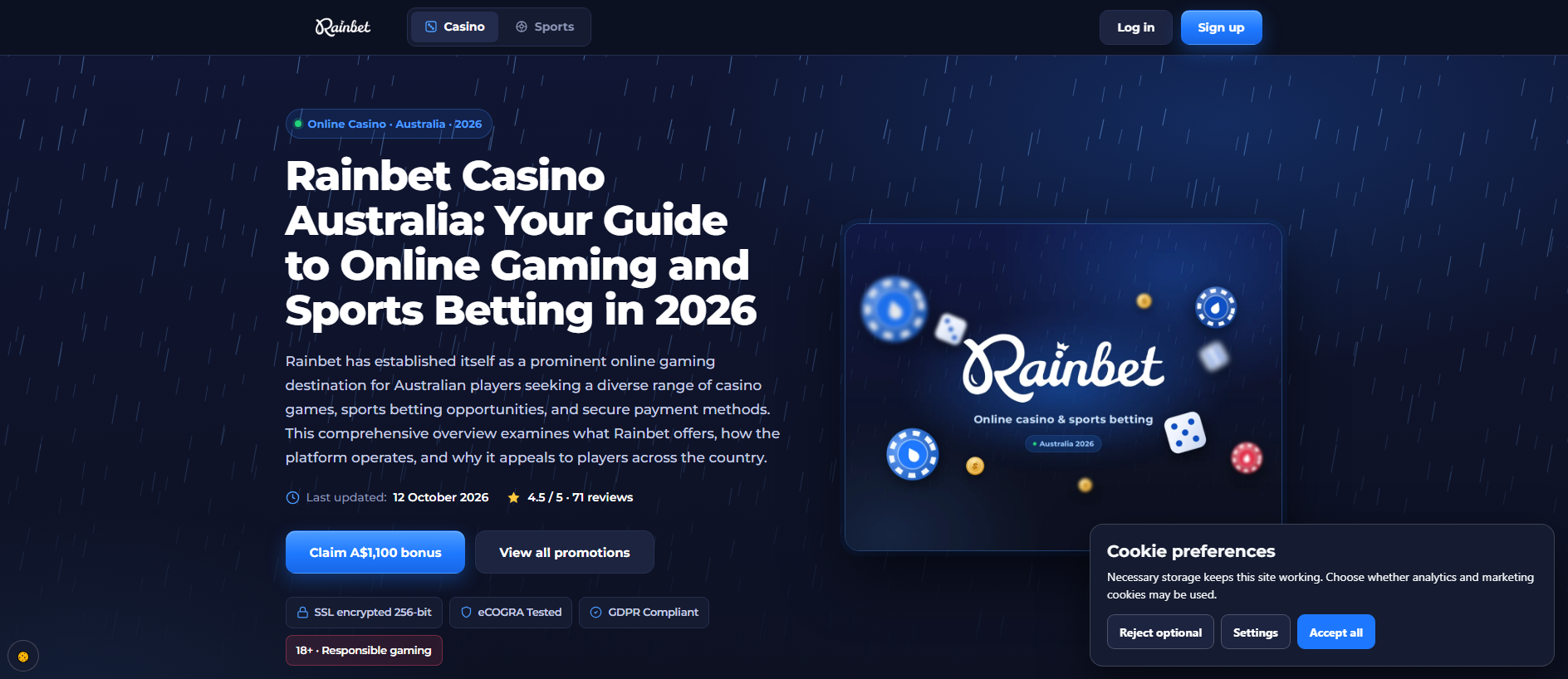 Stored capture of rainbet-au.net