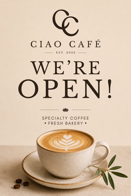 We're Open Poster
