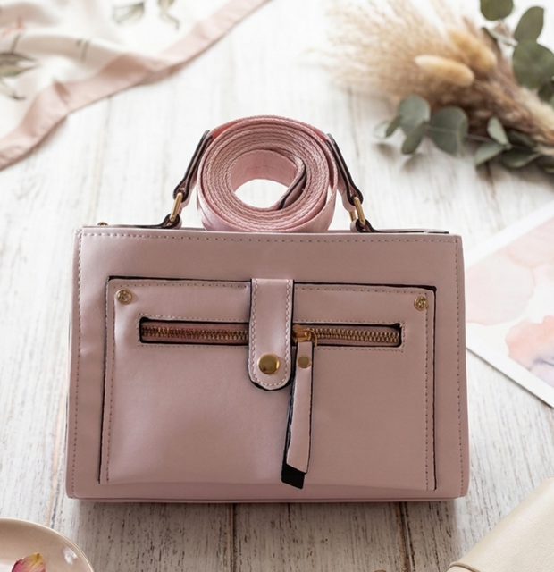 Cartera de Mano y Bandolera Pequeña Rosa Pastel con Correa Ajustable Honduras