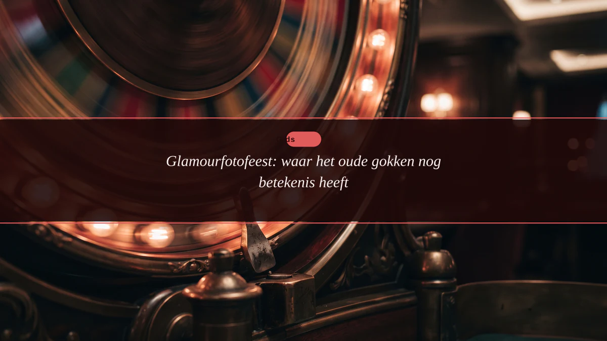 Glamourfotofeest: waar het oude gokken nog betekenis heeft