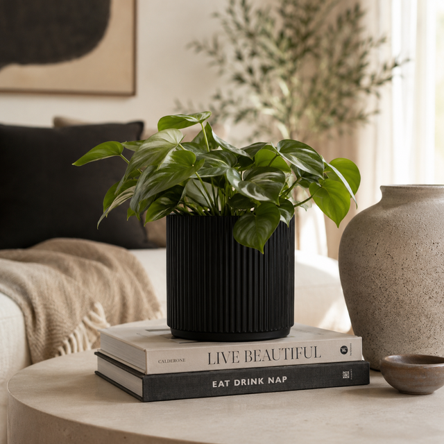Fluted Ceramic Vase