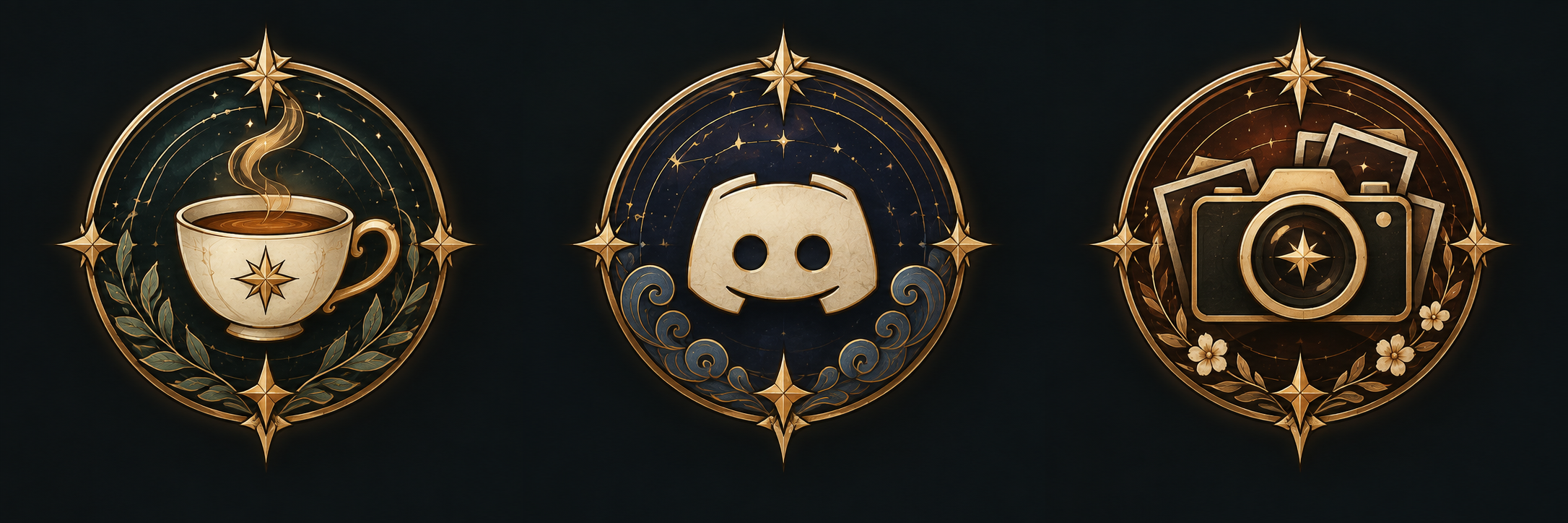 Links to Ko-Fi, Discord, and CharSnap