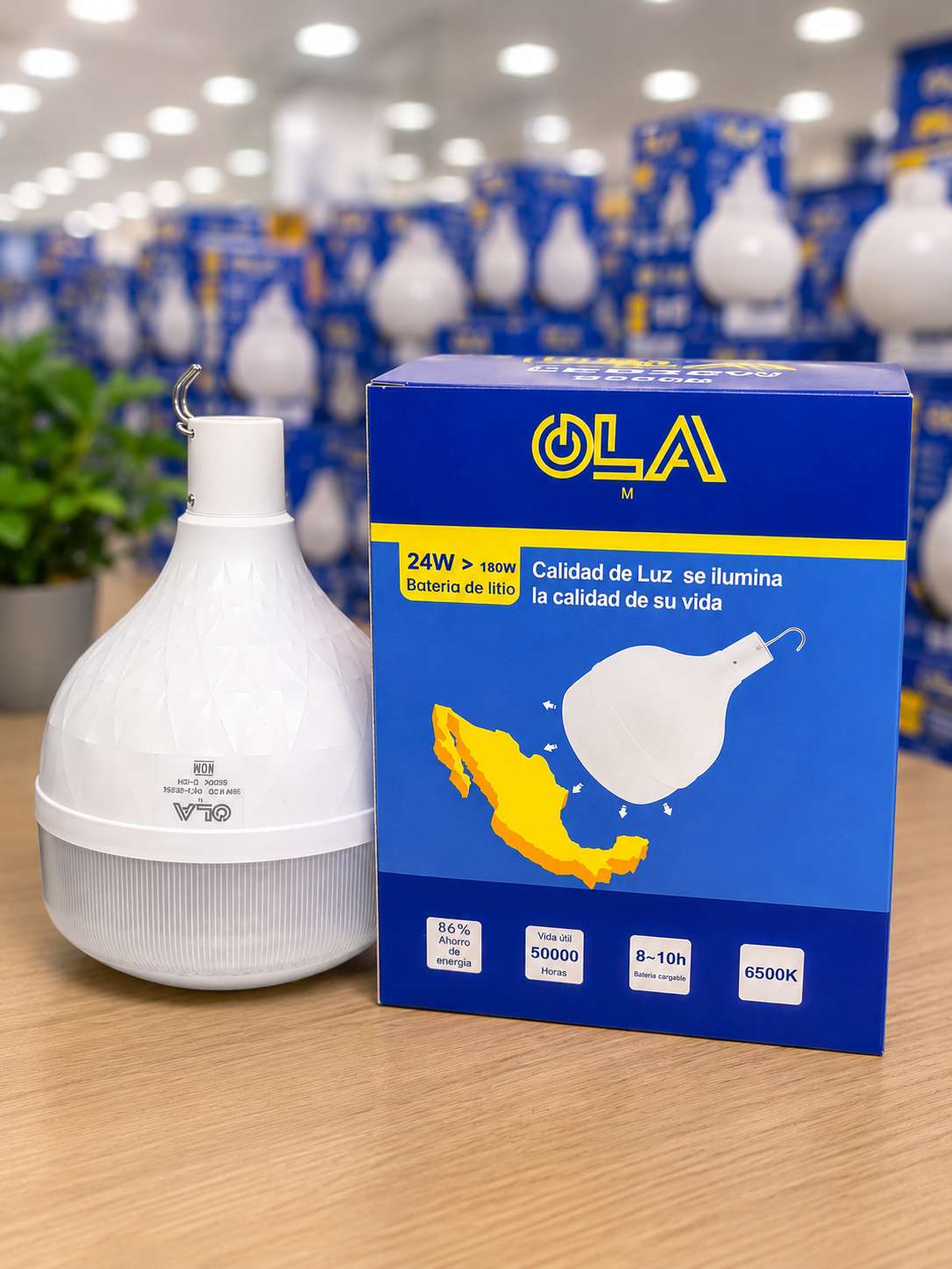 Luz de emergencia de 24 W
