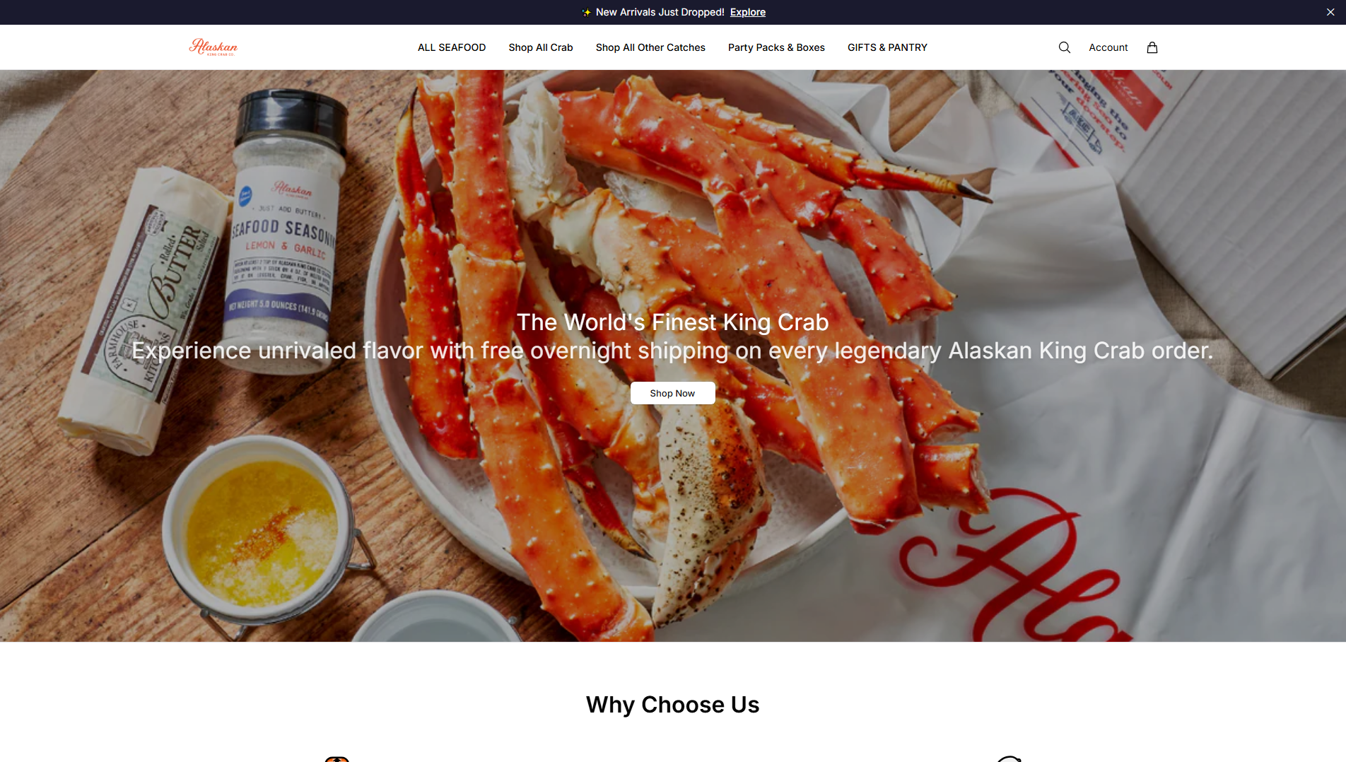 Stored capture of alaskankingcrabstore.shop