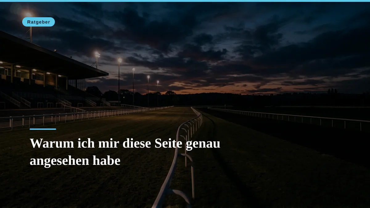 Warum ich mir diese Seite genau angesehen habe