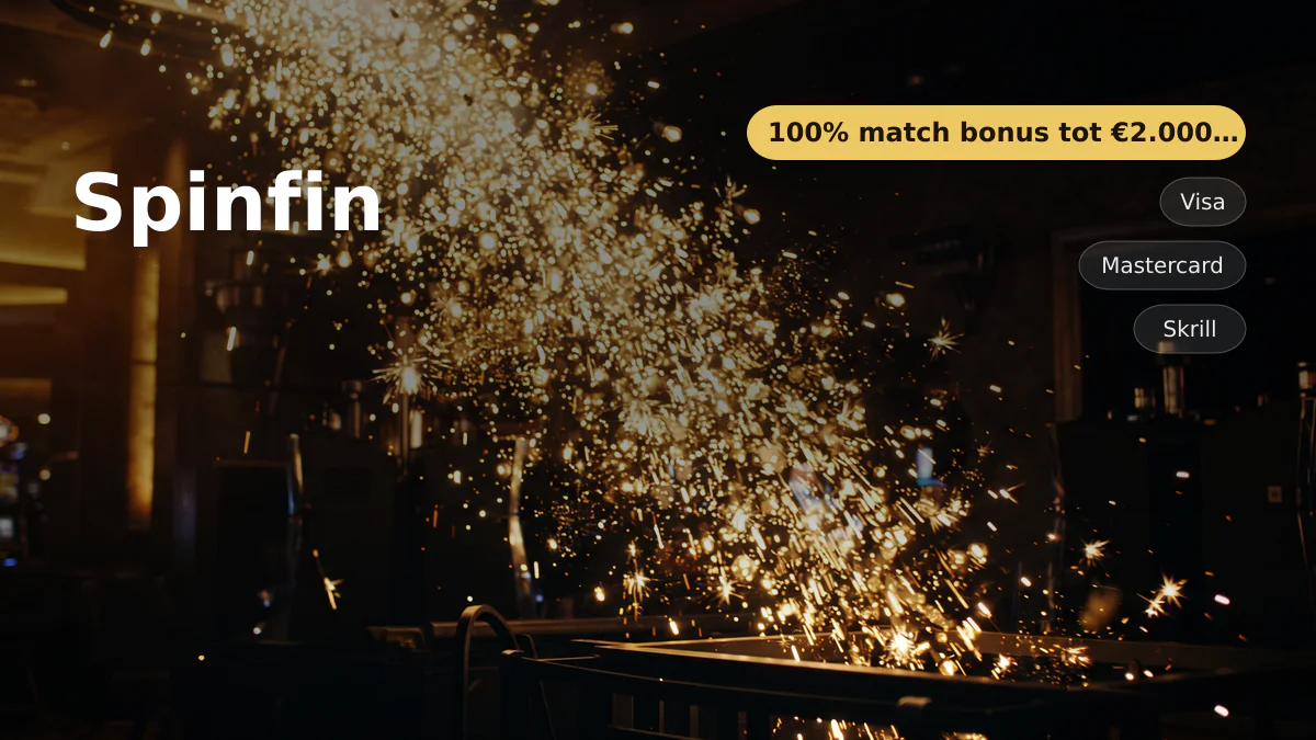 Spinfin casino — welkomstbonus 100% match bonus tot €2.000 + 150 FS, betalingen: Visa, Mastercard, Skrill, Neteller, Paysafecard