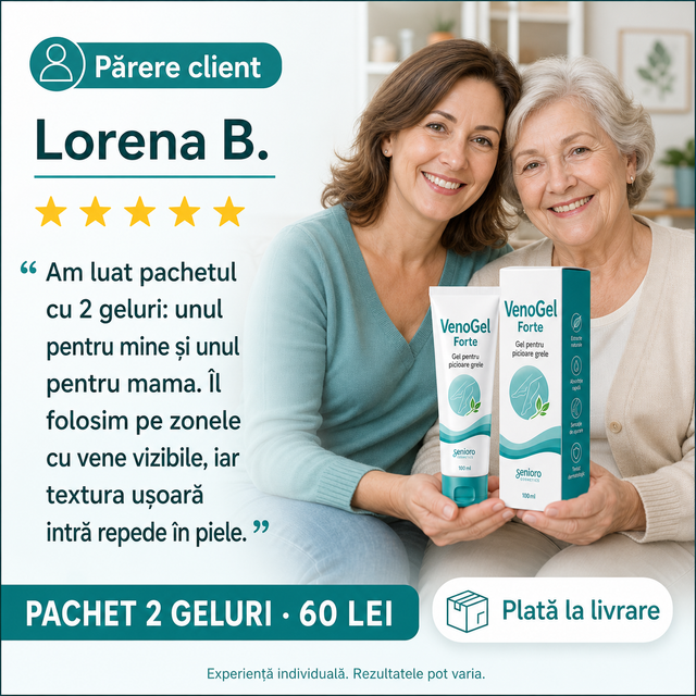 Părere client VenoGel Forte - Lorena