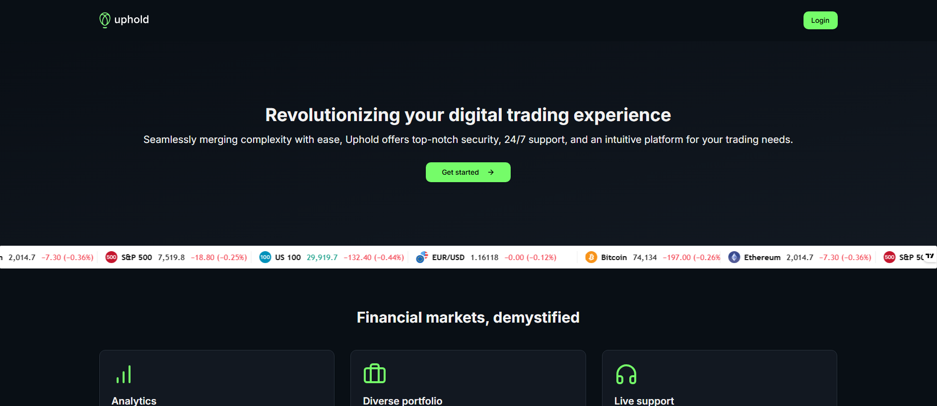 Stored capture of upholdcapital.vip