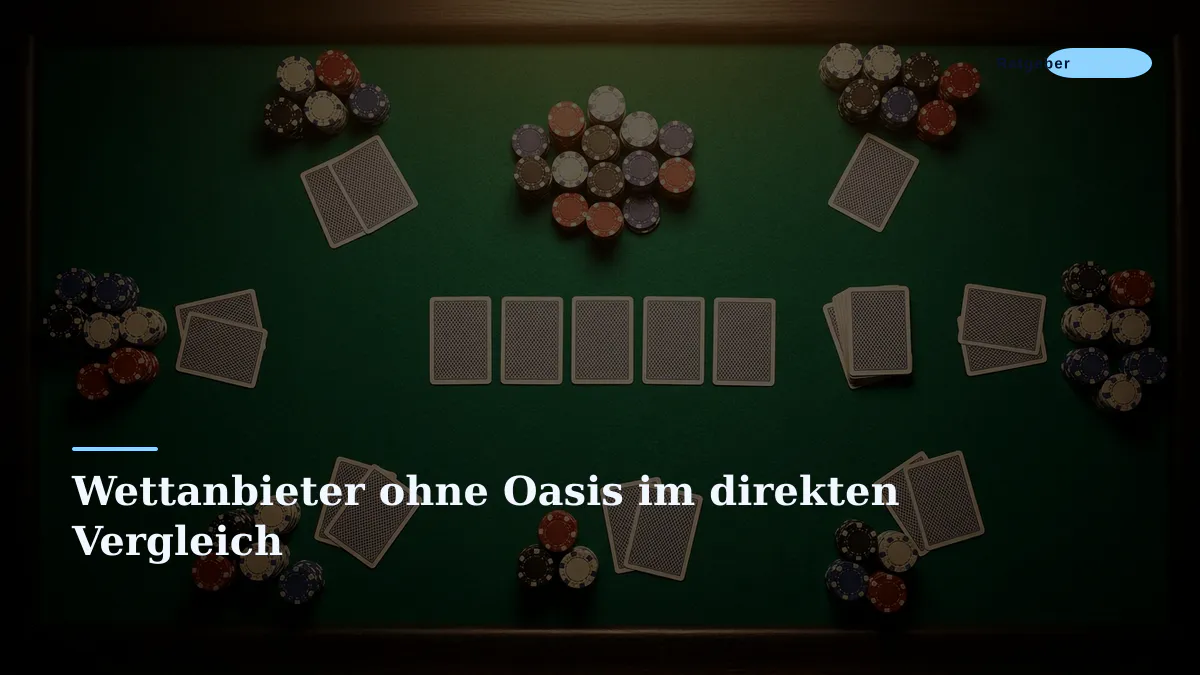 Wettanbieter ohne Oasis im direkten Vergleich