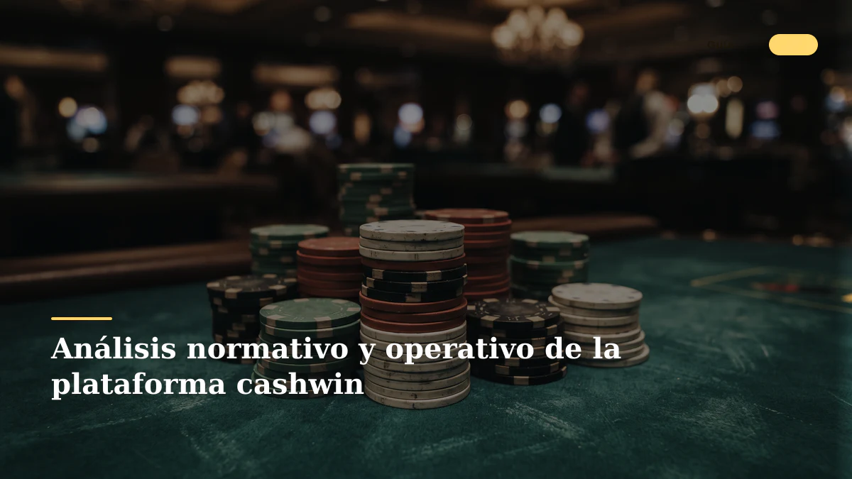 Análisis normativo y operativo de la plataforma cashwin