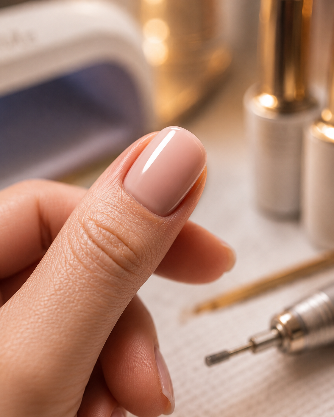 Flawless premium manicure compared to an average result