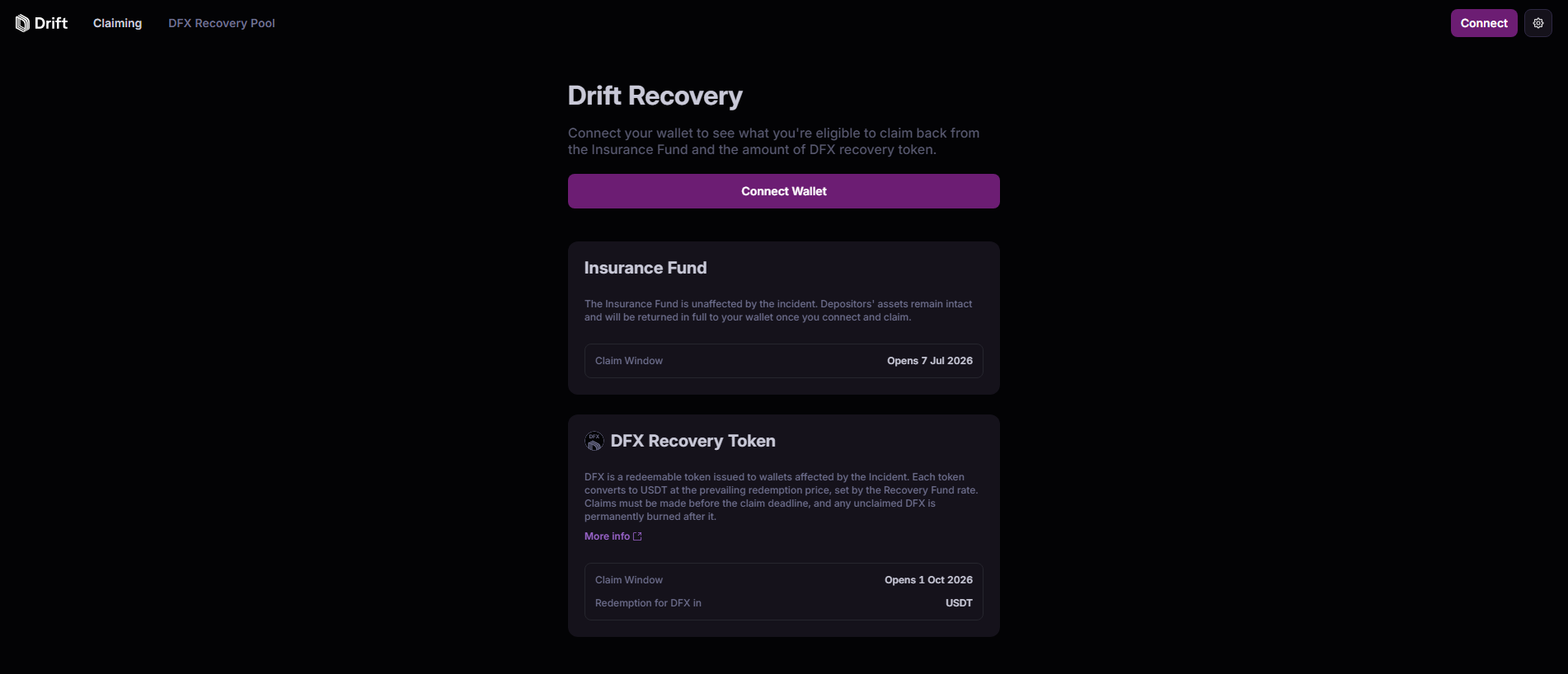 Stored capture of recovery-drift.trade