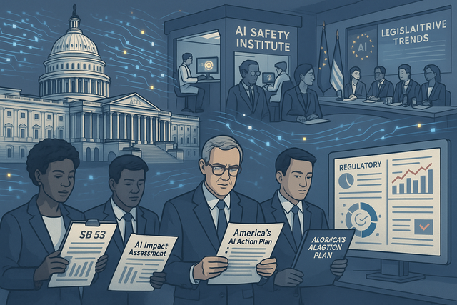 Illustration for the article: AI Safety and Regulation: Governments Worldwide Take Action in 2025