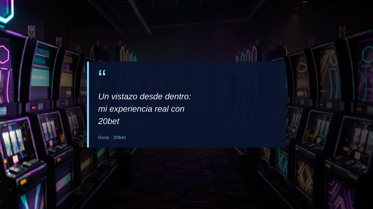 Un vistazo desde dentro: mi experiencia real con 20bet