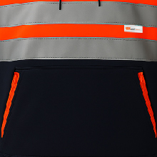 Heavy-duty zipped side pocket close-up
