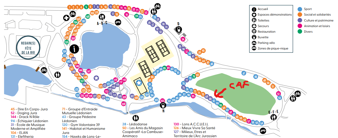 Plan du Forum des Associations