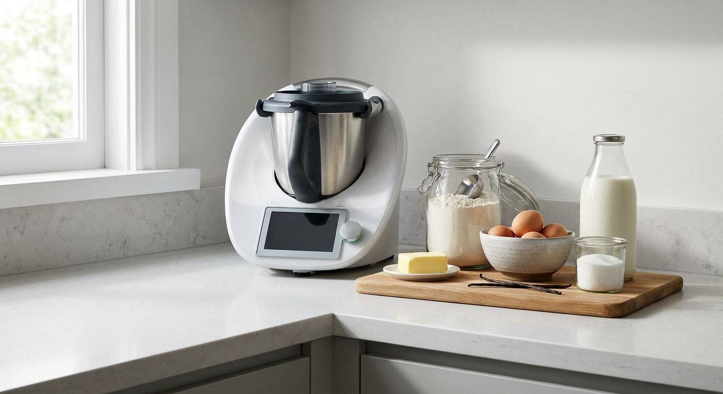 Thermomix ze skladnikami na nalesniki.