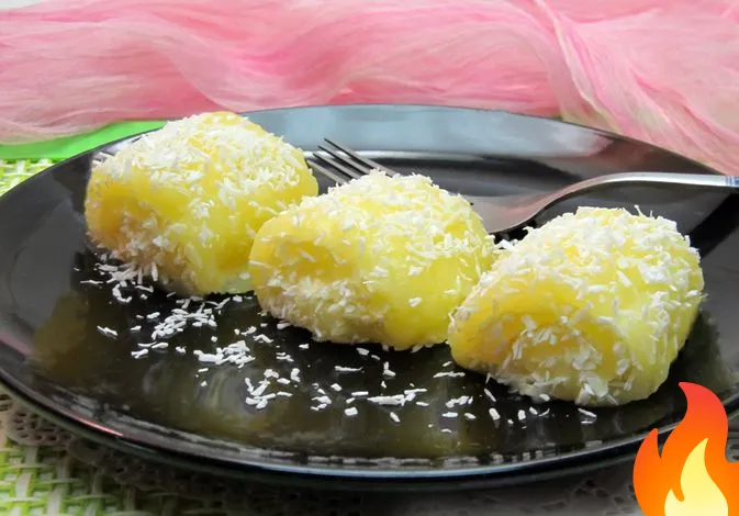 Постер Апельсиновый рахат-лукум с кокосовой стружкой