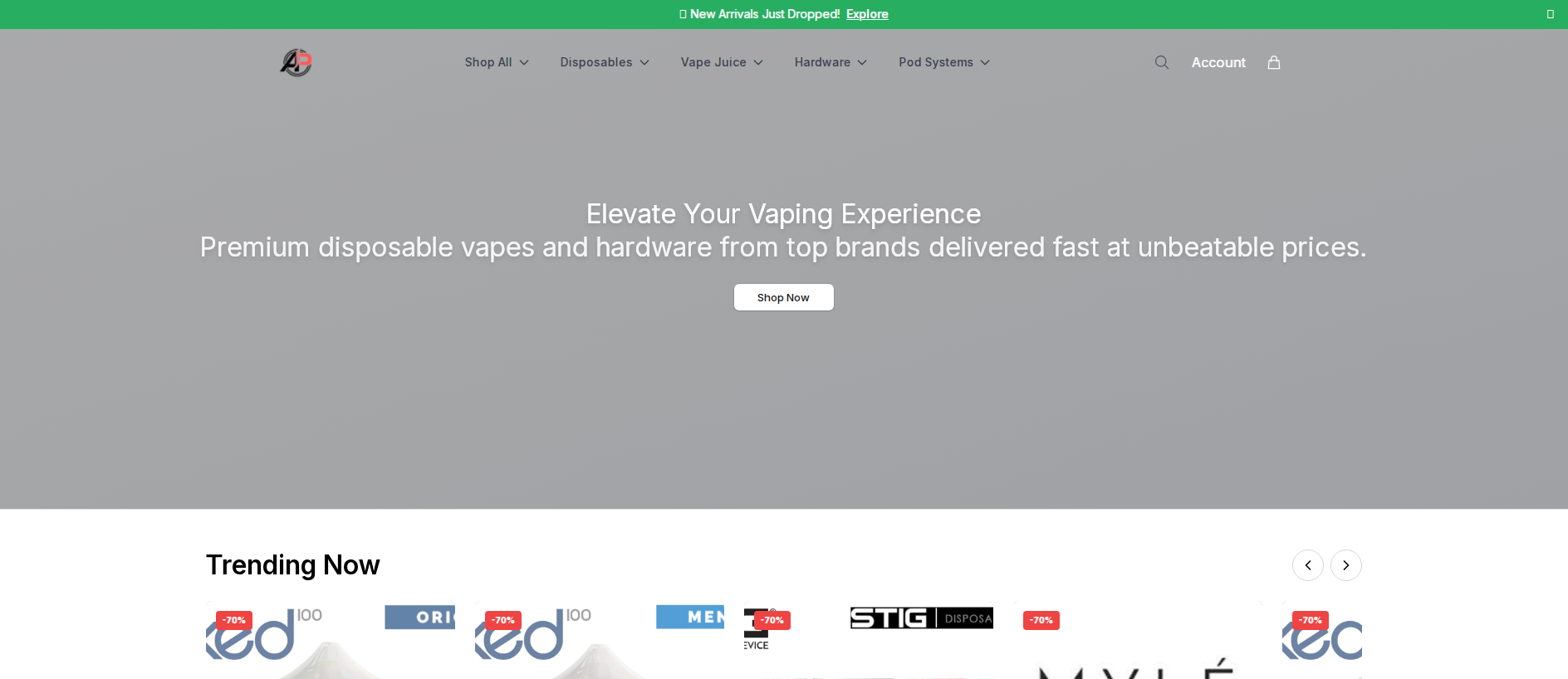 Stored capture of apvapeshopglobal.shop