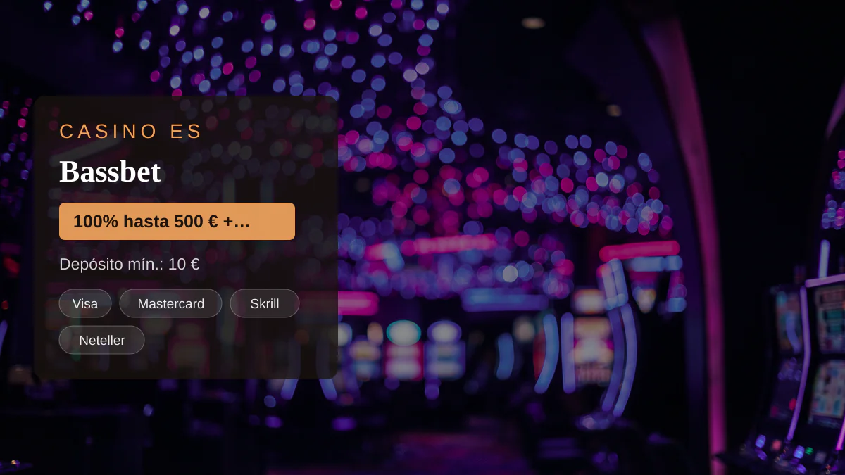 Bassbet casino — bono de bienvenida 100% hasta 500 € + 200 FS, pagos: Visa, Mastercard, Skrill, Neteller, Paysafecard Bassbet casino — bono de bienvenida 100% hasta 500 € + 200 FS, pagos: Visa, Mastercard, Skrill, Neteller, Paysafecard
