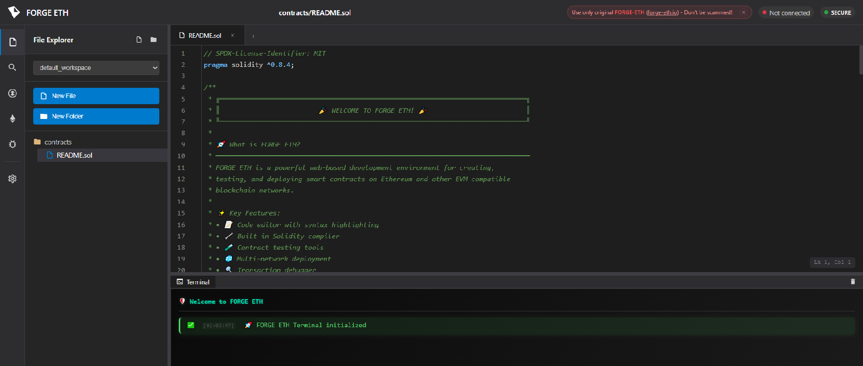 Screenshot of forge-eth.co
