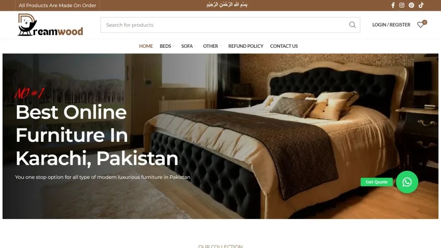 Furniture Website Design