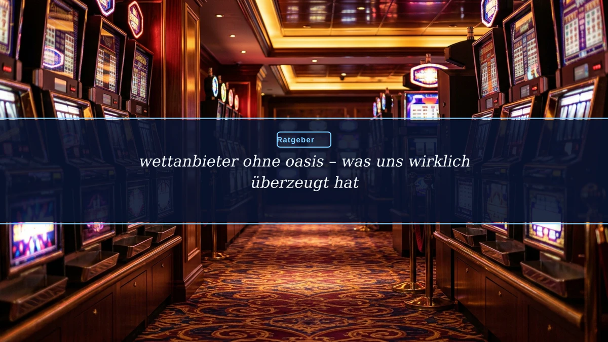 wettanbieter ohne oasis – was uns wirklich überzeugt hat
