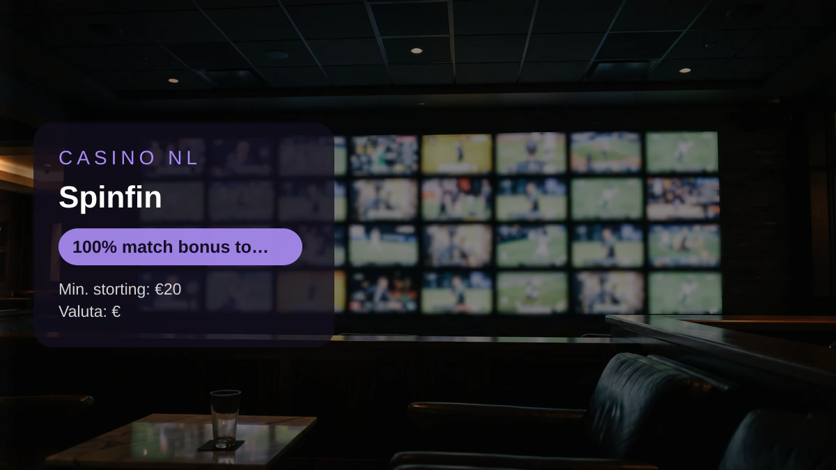 Spinfin casino — welkomstbonus 100% match bonus tot €2.000 + 150 FS, betalingen: Visa, Mastercard, Skrill, Neteller, Paysafecard