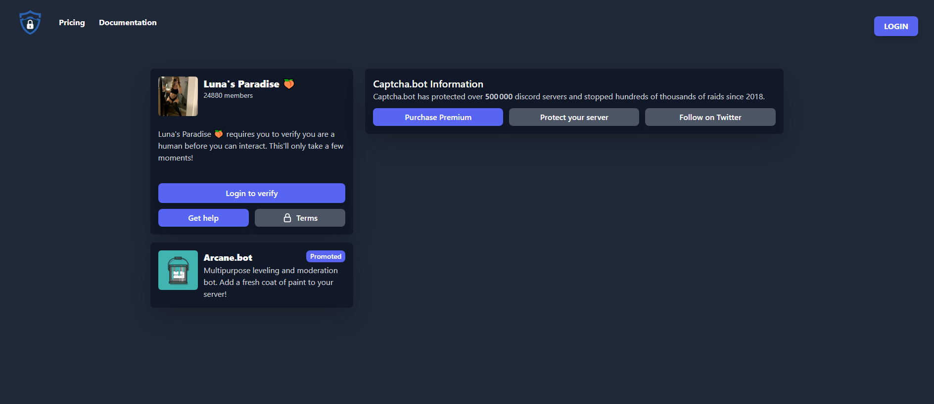 Screenshot of captcha-found.top