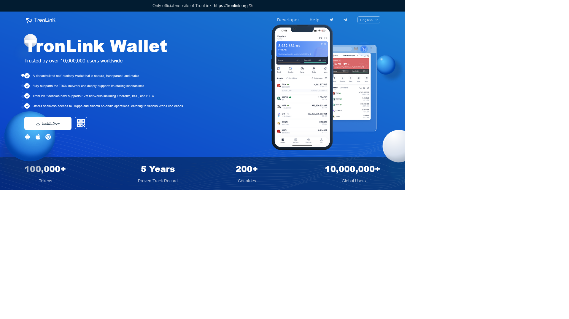 Screenshot of ttronlink-wallet.webflow.io