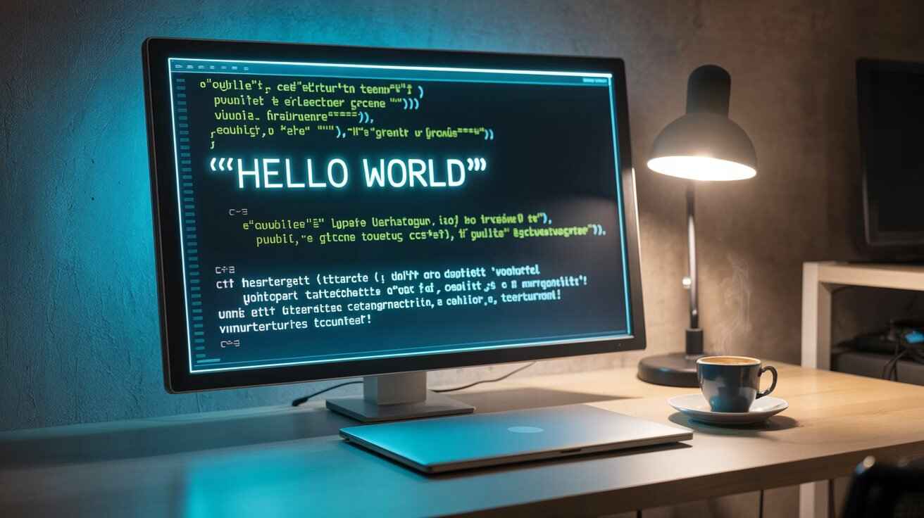 C++ Hello World code