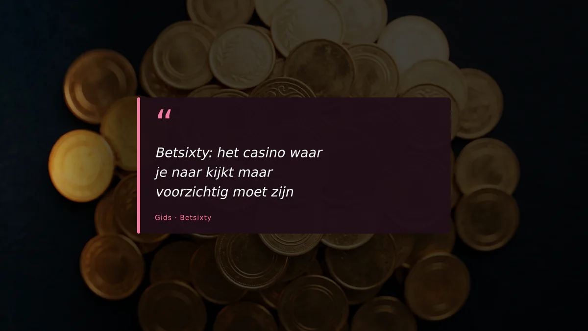 Betsixty: het casino waar je naar kijkt maar voorzichtig moet zijn