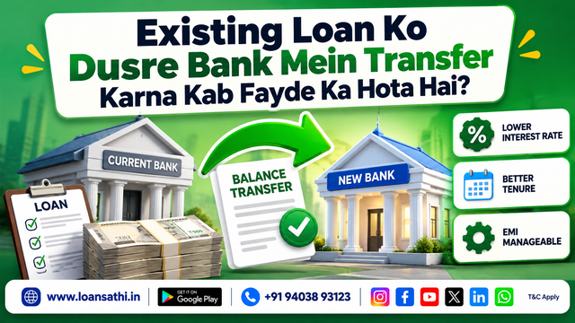 Existing Loan Ko Dusre Bank Mein Transfer Karna Kab Fayde Ka Hota Hai? | LoanSathi