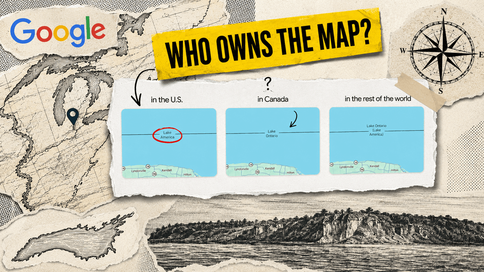 Lake Ontario on a map