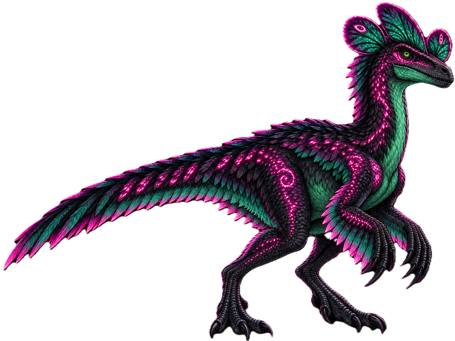 Diva, Kri Kurohana's Dilophosaurus mount