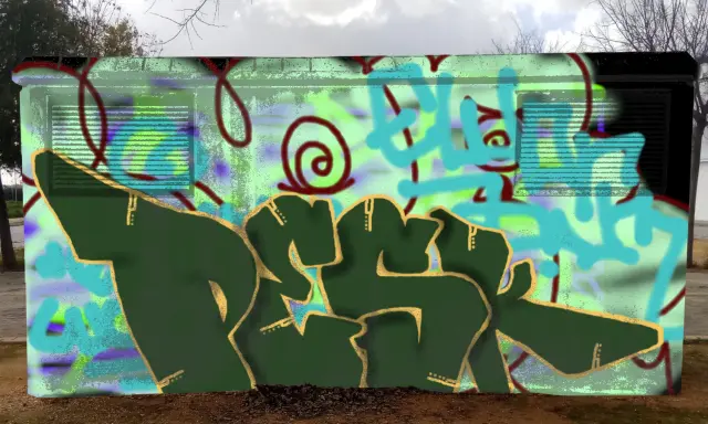 Graffiti artwork by Pesk