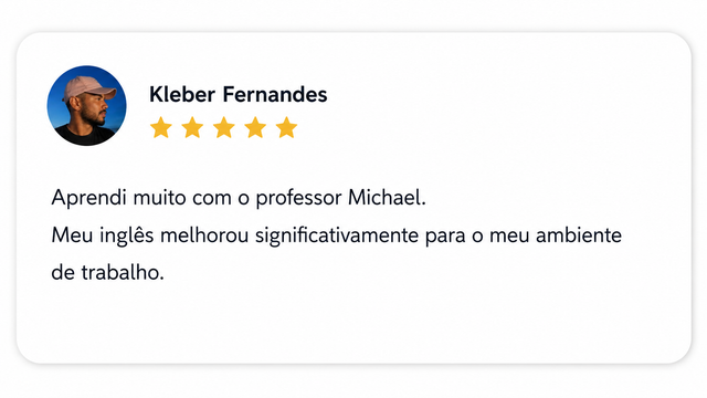 Depoimento do aluno Kleber